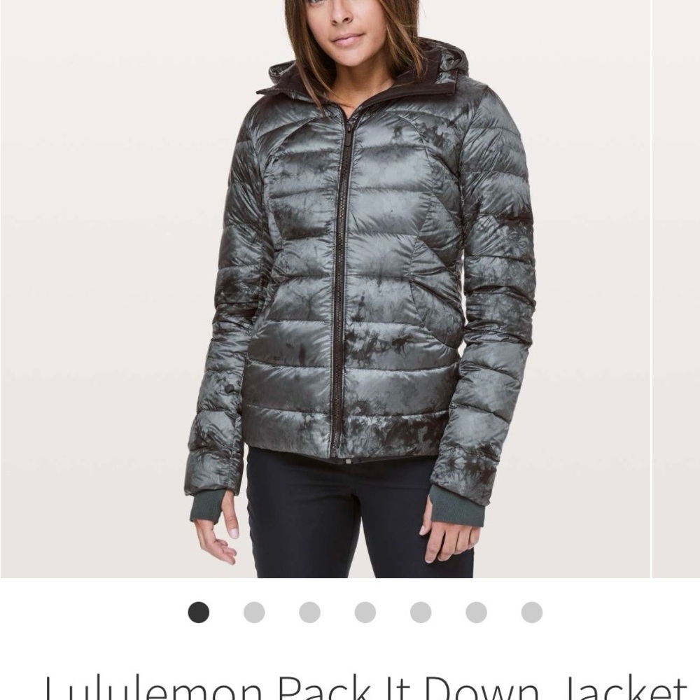 lululemon athletica Women's Metallic Gray Puffer Jacket